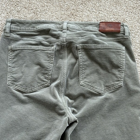 Lauren Ralph Lauren Corduroy Pants Womens 12 Stretch Cotton Soft Sage Green EUC - Picture 12 of 16